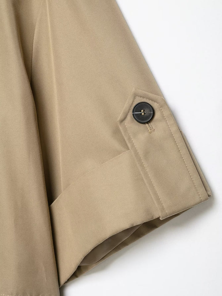 Cropped Double Breasted Trench Coat