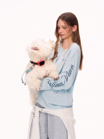 Oversized Thermal Henley Long Sleeve T Shirt