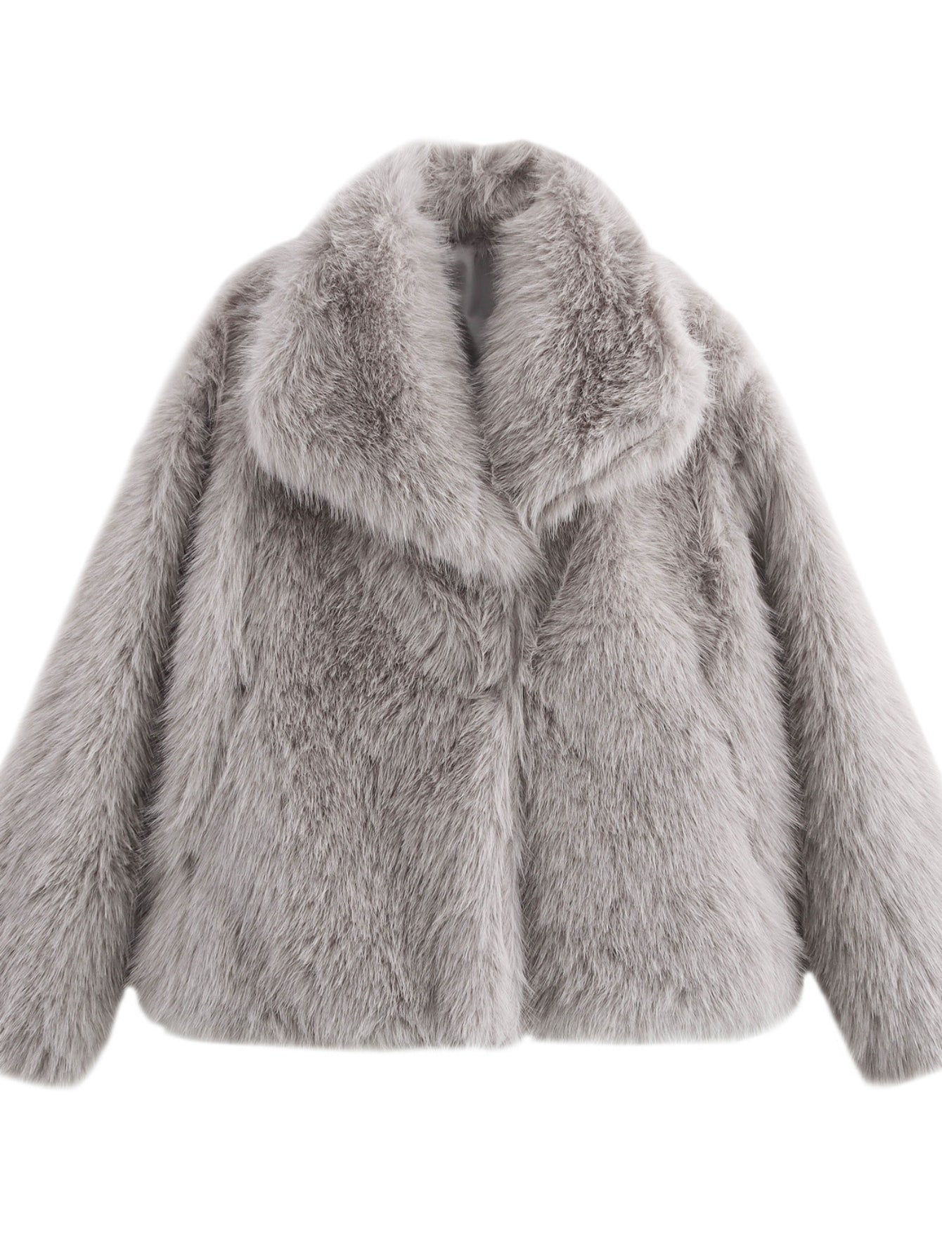 Plush Soft Cropped Faux Fur Coat