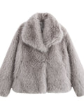 Plush Soft Cropped Faux Fur Coat