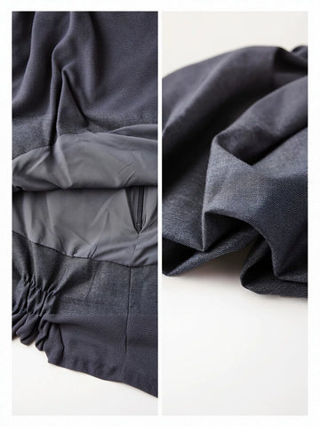 High Waisted Pleated Bubble Skirt