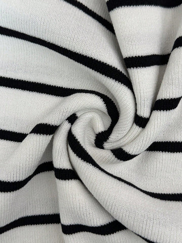 Striped Slim Fit Ribbed Sweater