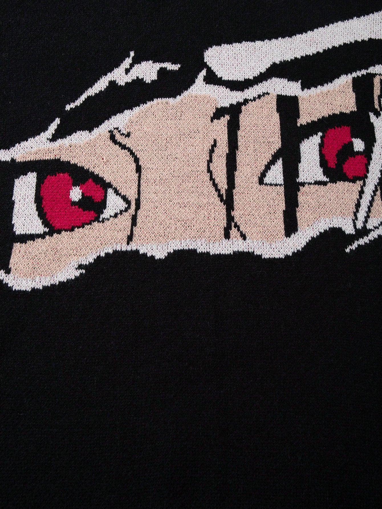 Oversized Anime Graphic Knit Sweater
