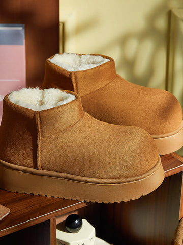 Cozy Faux Fur Platform Ankle Boots