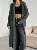Cozy Fuzzy Long Open Cardigan