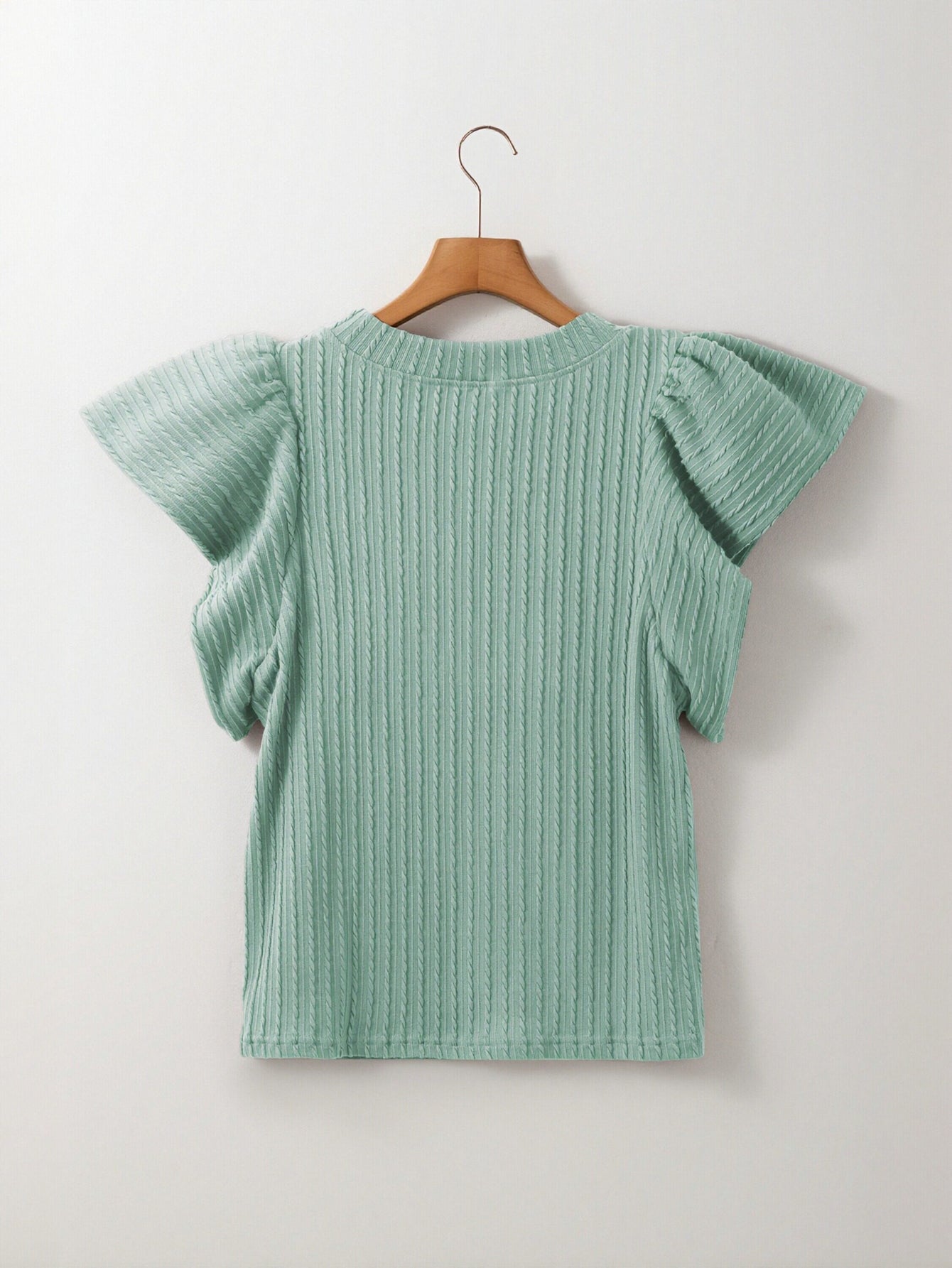 Relaxed Fit Flutter Sleeve Blouse