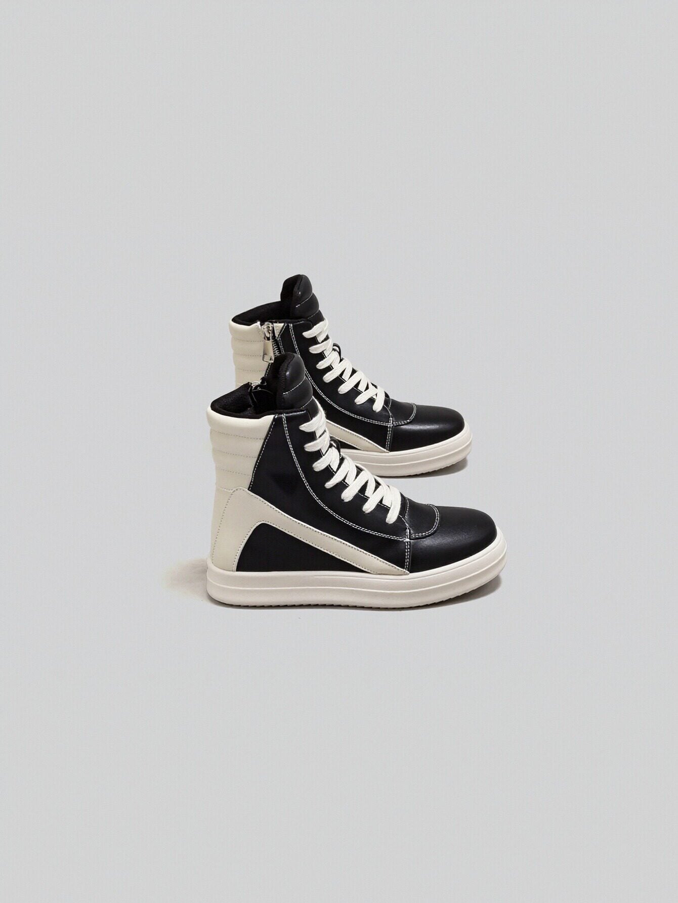 High Top Side Zipper Modern Sneakers