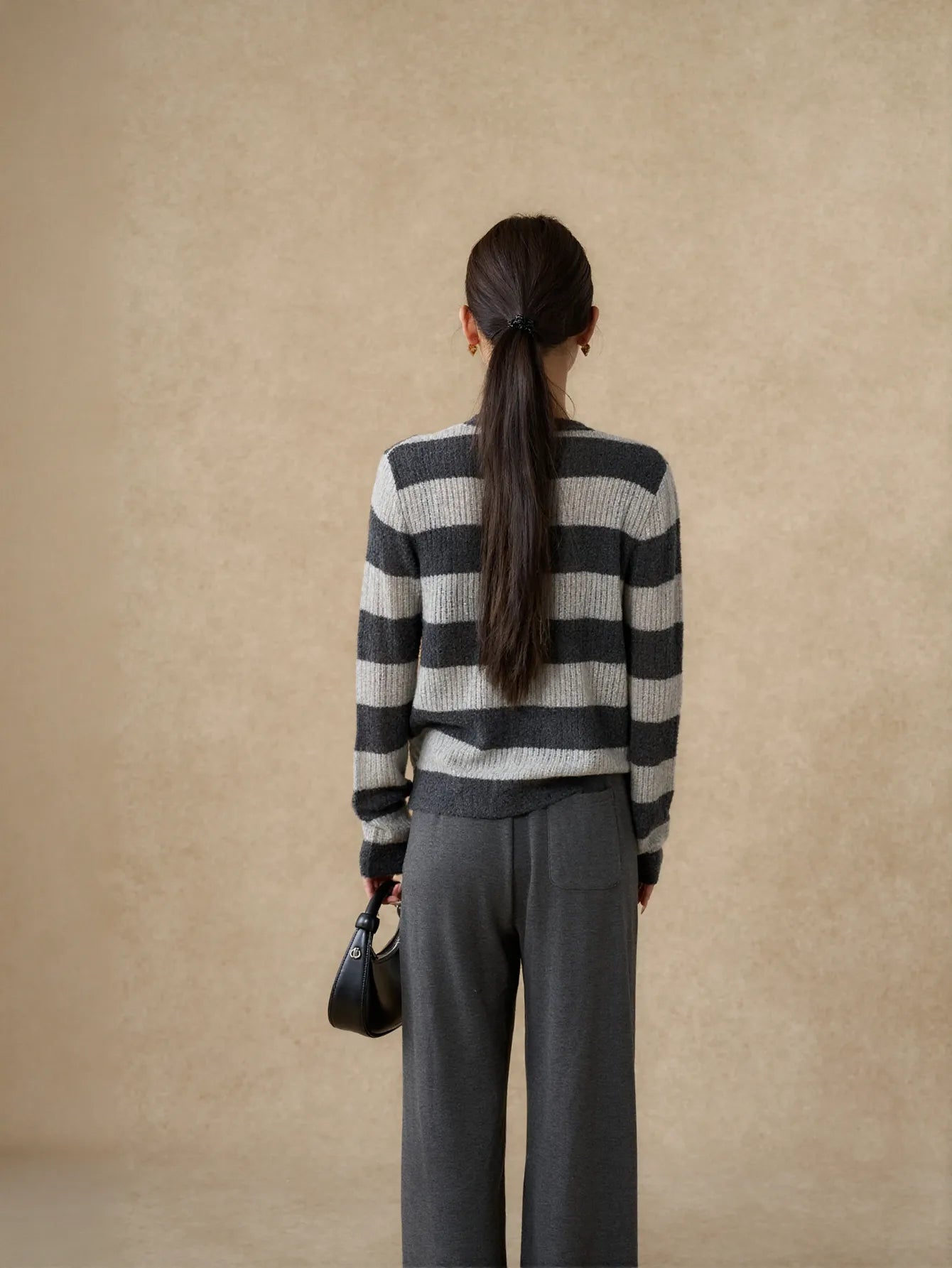 Cozy Striped Crewneck Knit Sweater