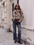 Cropped Plush Faux Fur Jacket