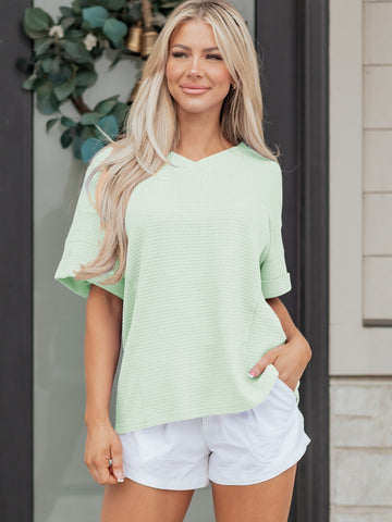 Loose Fit V Neck T-Shirt