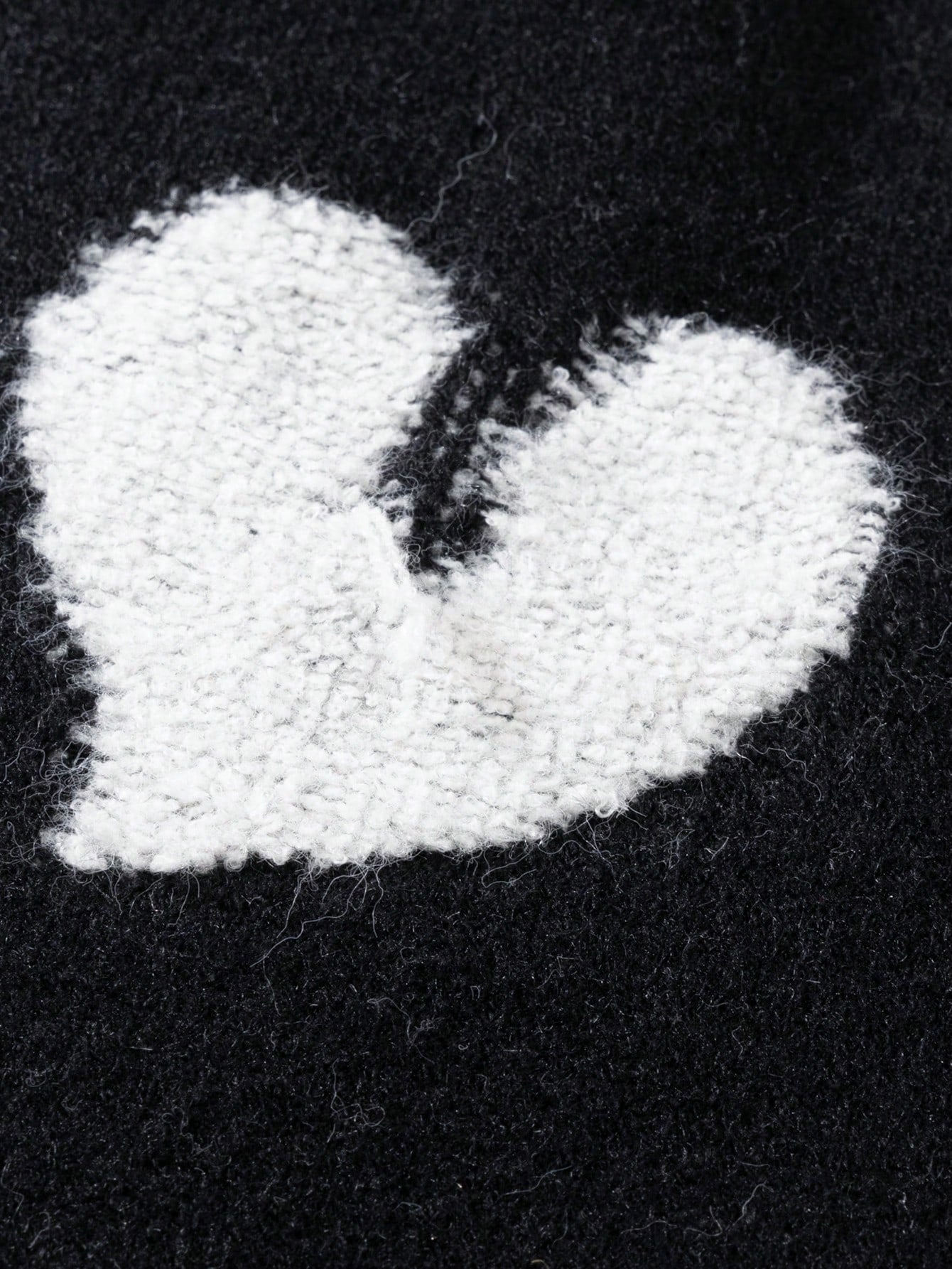 Cupid Graphic Heart Print Oversized Crewneck Sweater