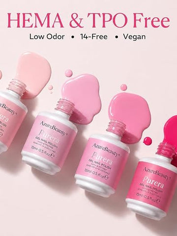 Hema Free Pink Gel Nail Polish
