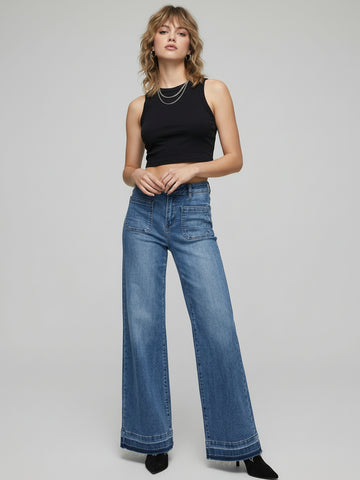 Low Stretch High Rise Flared Jeans
