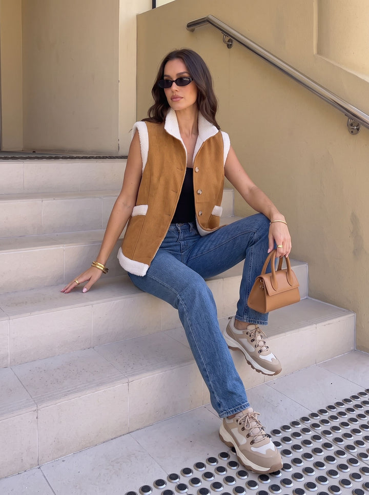 Cozy Sherpa Lined Corduroy Vest
