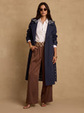 Oversized Plaid Lined Trench Coat