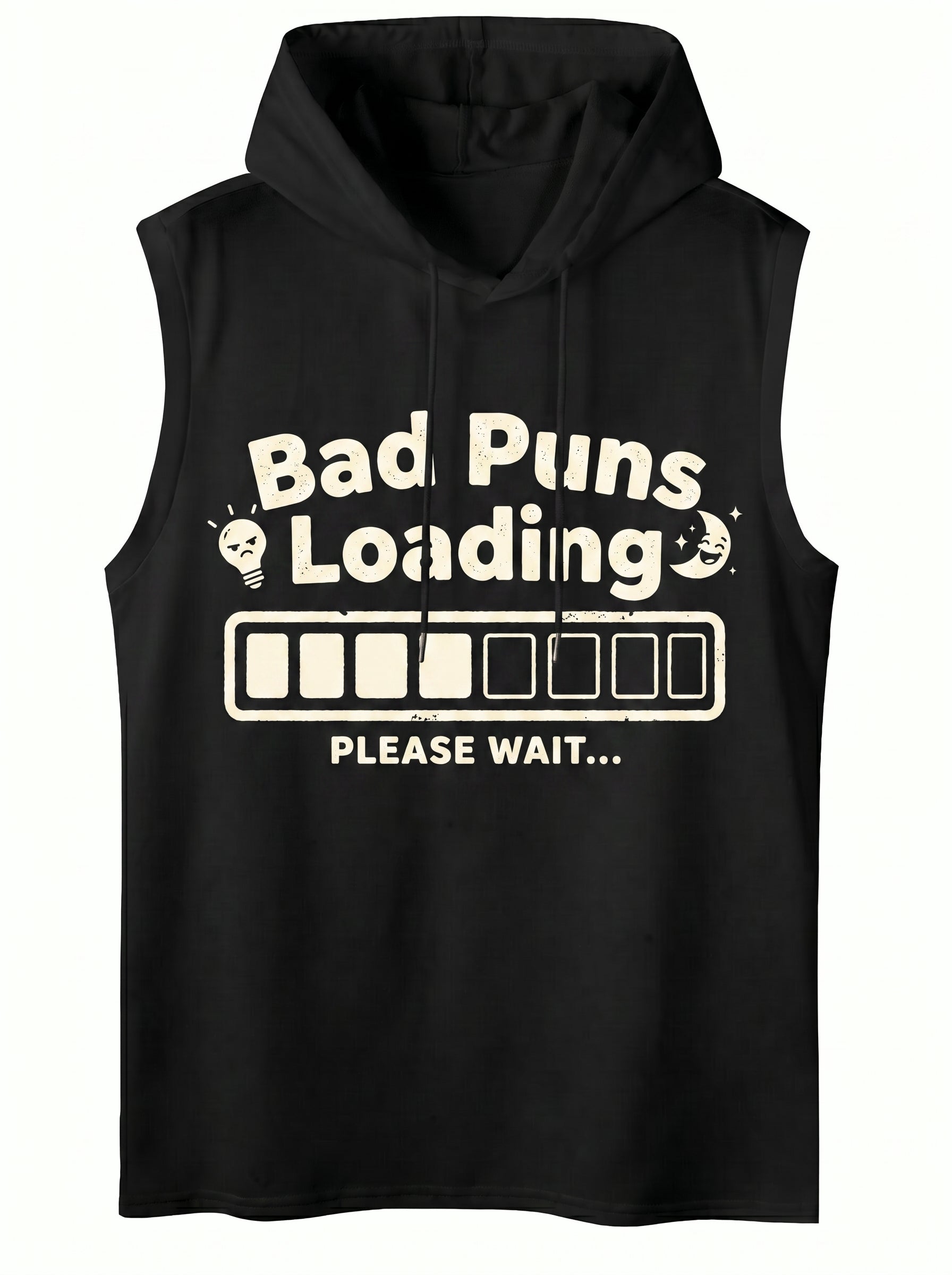 Graphic Slogan Hooded Tank Top