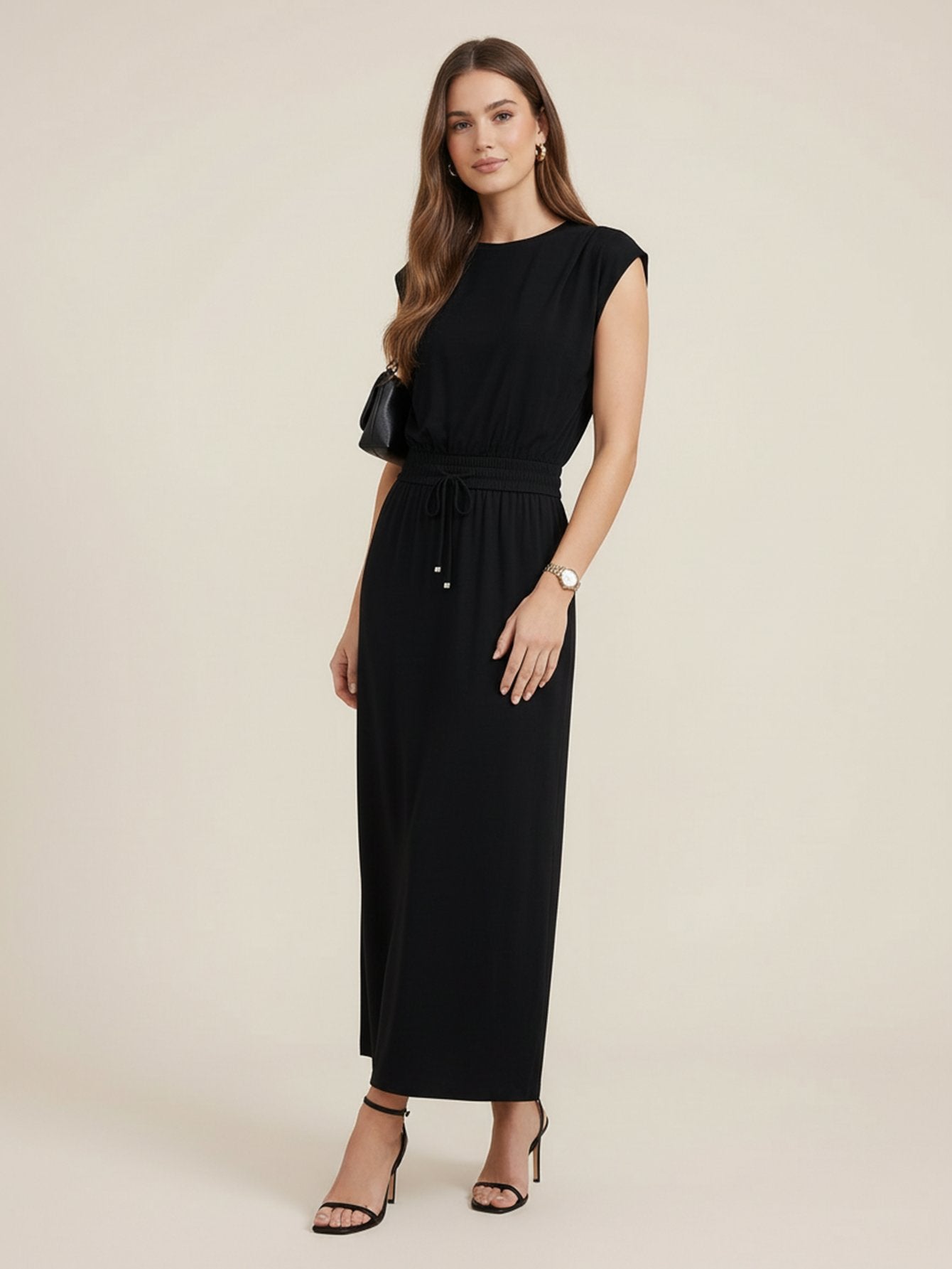 Cutout Waist Sleeveless Dress