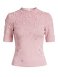 Embellished Butterfly Short Sleeve Knit Sweater