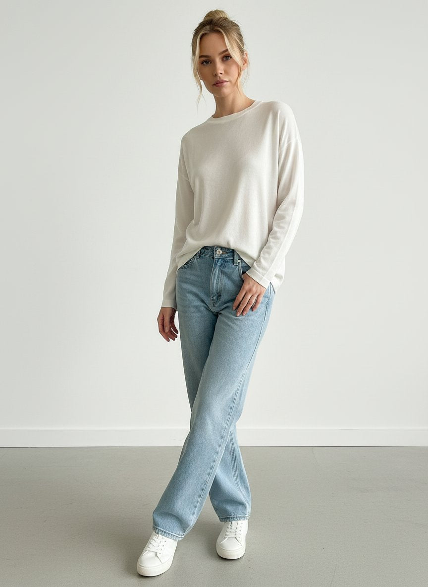 Lon Sleeves Loose Fit Soft Touch Basic T-Shirt