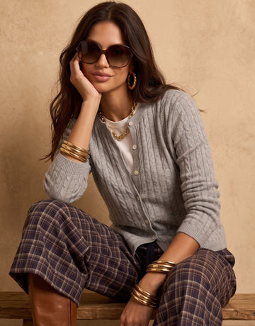 Cozy Cable Knit Button Cardigan