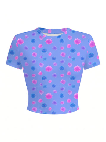 Precious Simpson's Abstract Splatter Print T-Shirts
