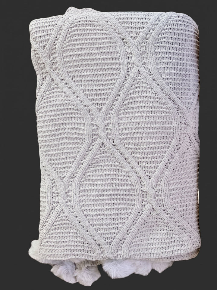 Soft Cozy Cable Knit Throw Blanket