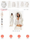 Faux Fur Hooded Zip Up Jacket