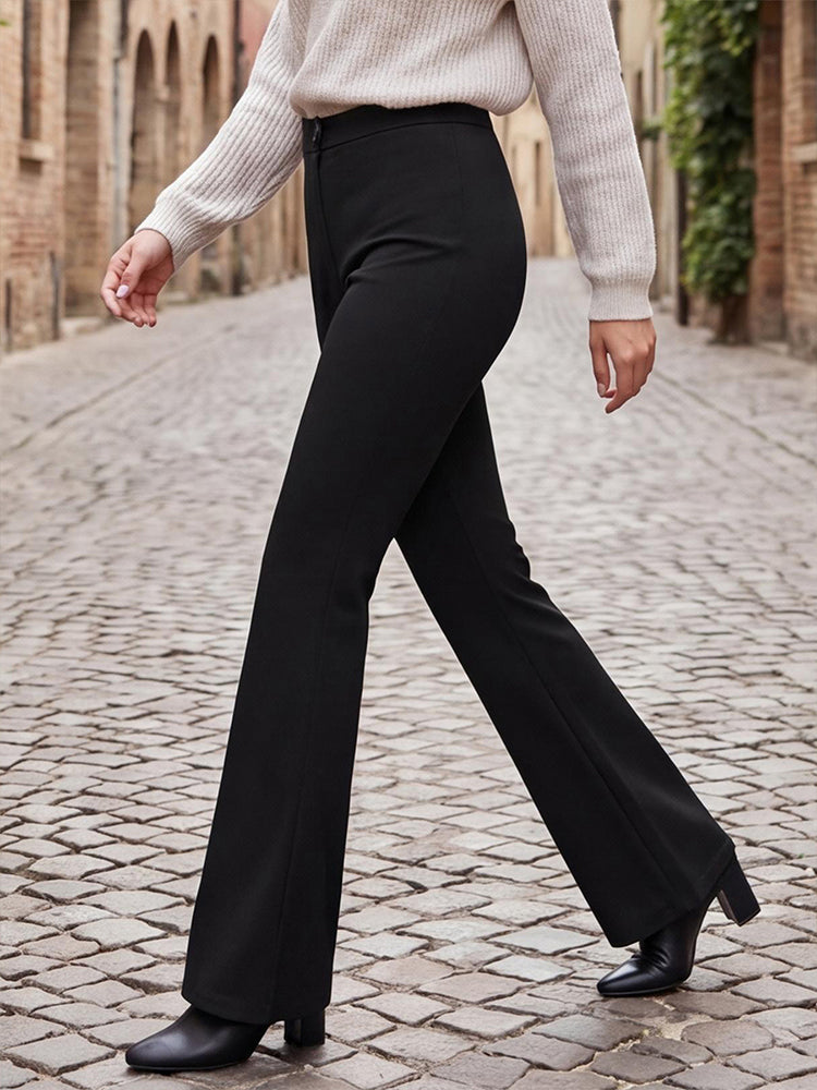 High Waisted Slim Flare Pants