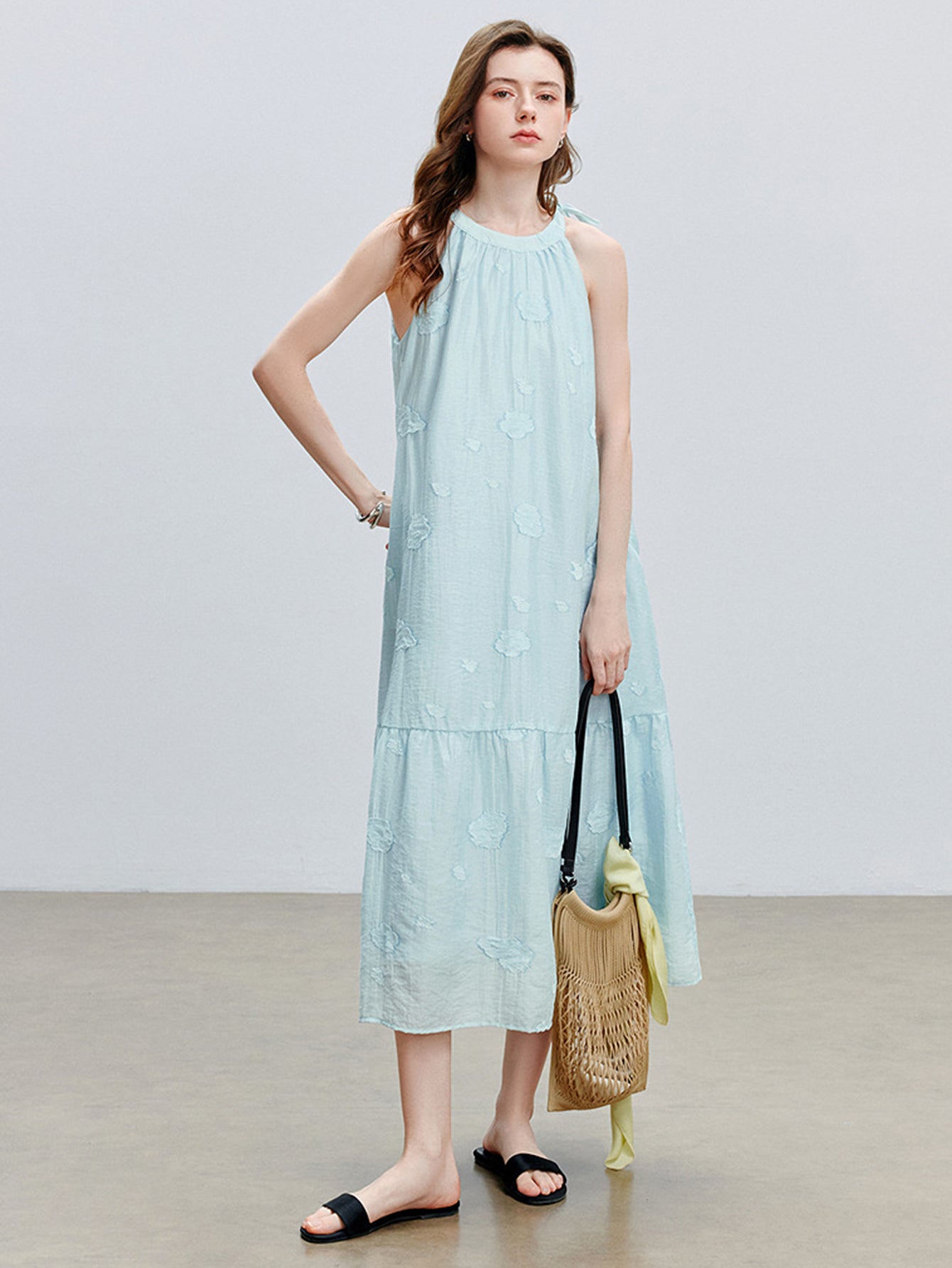 Tiered Smocked Bohemian Midi Dress