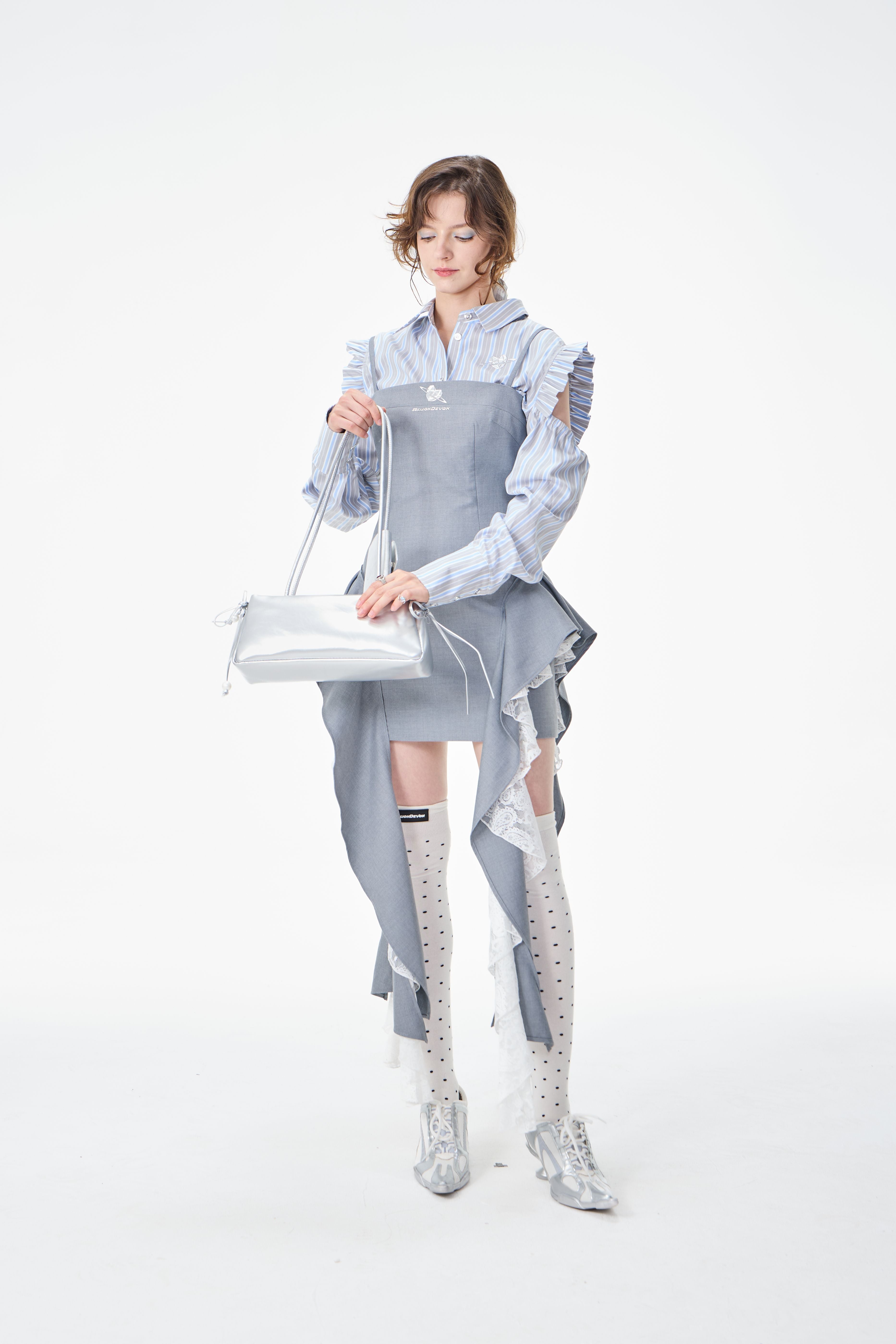 Embroidered Lace Ruffle Mini Dress