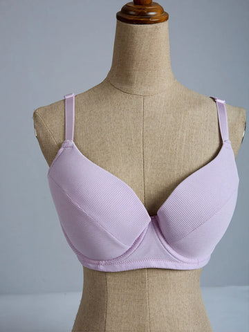 Seamless Ribbed Strapless Push Up Bra