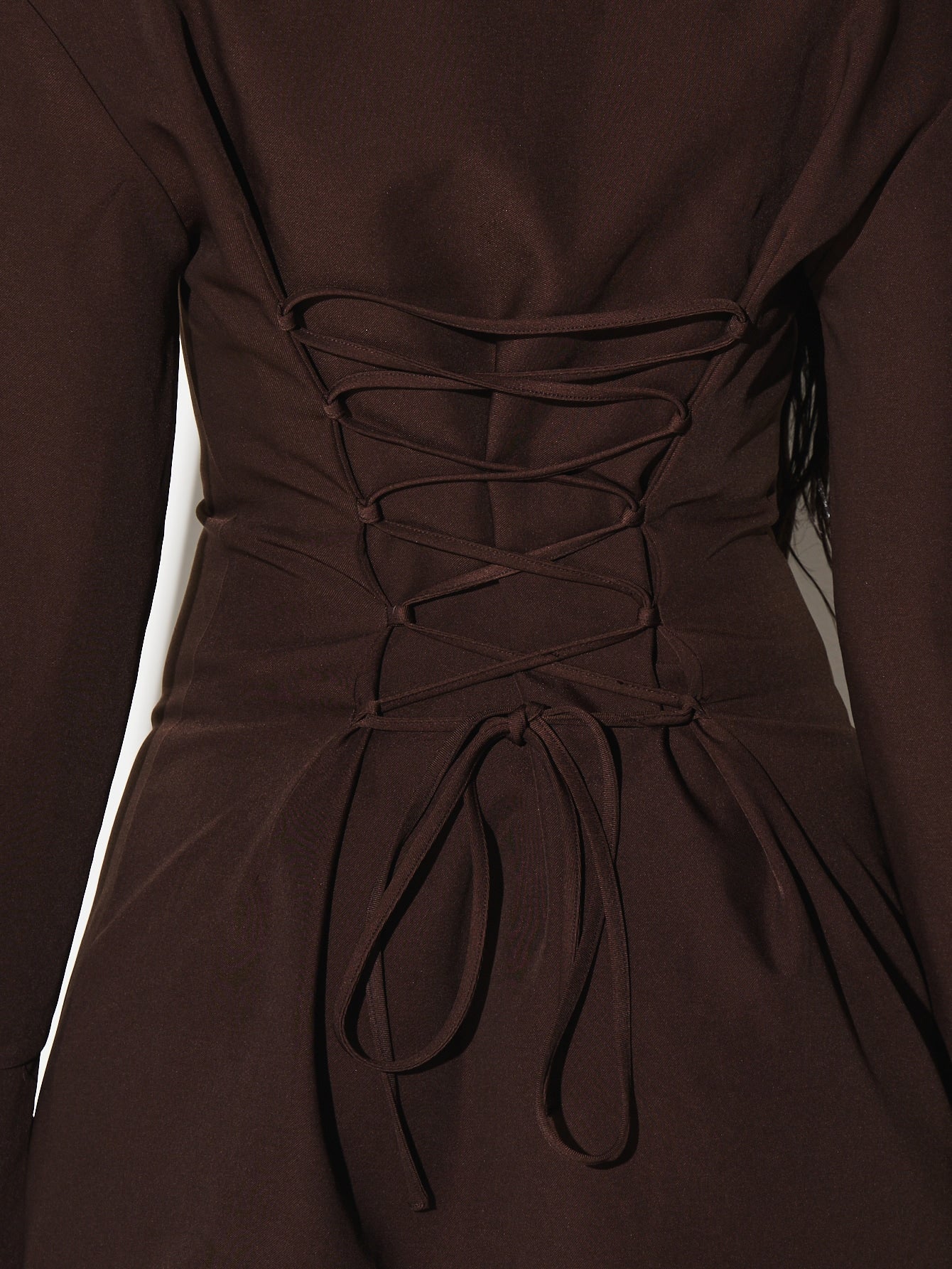 Tailored Tie Front Mini Dress