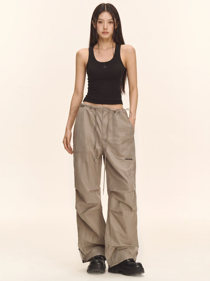 High Waisted Loose Cargo Pants