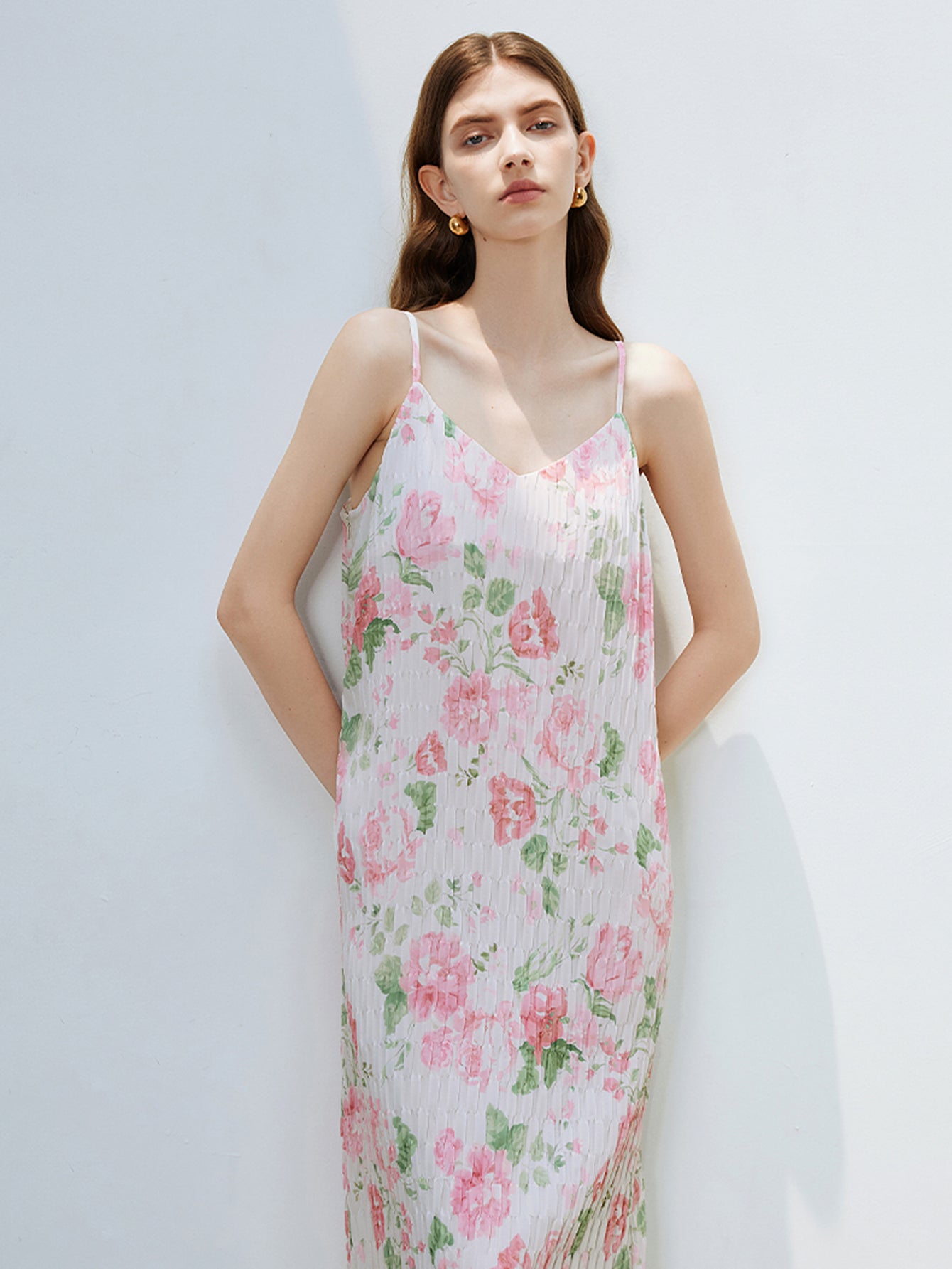 Sleeveless Printed Casual Maxi Dress