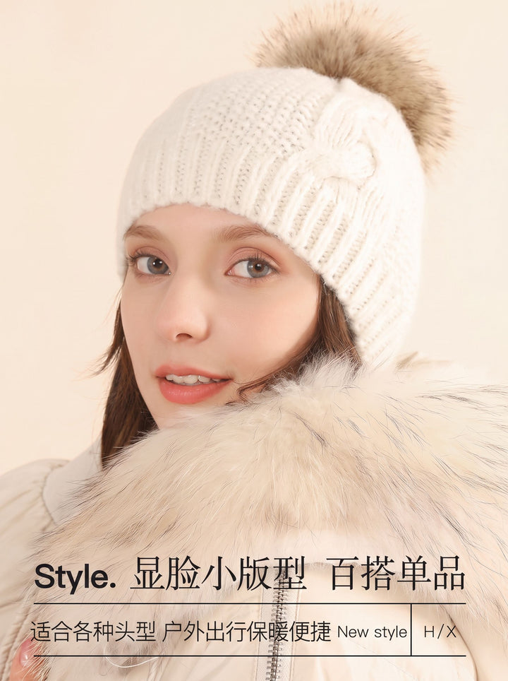 Cozy Cable Knit Pom Beanie
