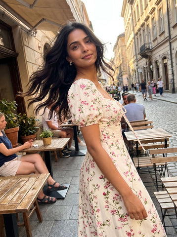 GGI's Pink Floral Print Midi Dress