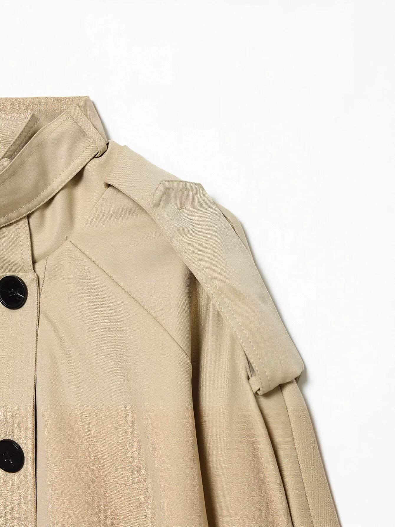 Cropped Double Breasted Trench Coat
