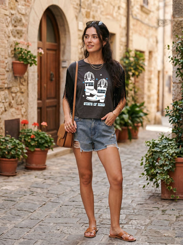 Fringed Western Graphic Tee