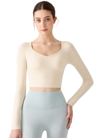 Seamless Sculpting Long Sleeve Crop Tee