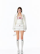 Cozy Ribbed Knit Shawl Jacket