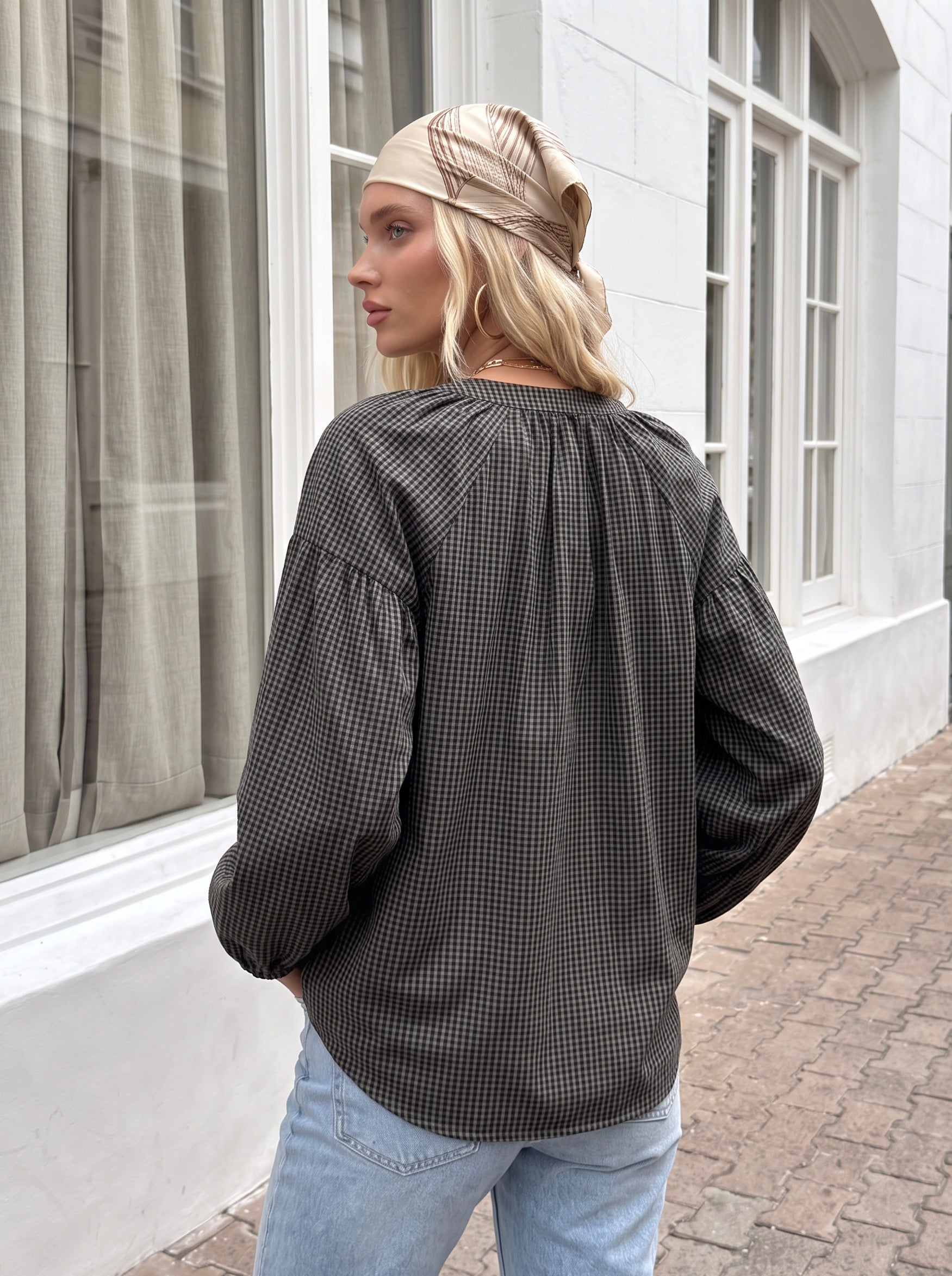 Casual Gingham Button Down Shirt