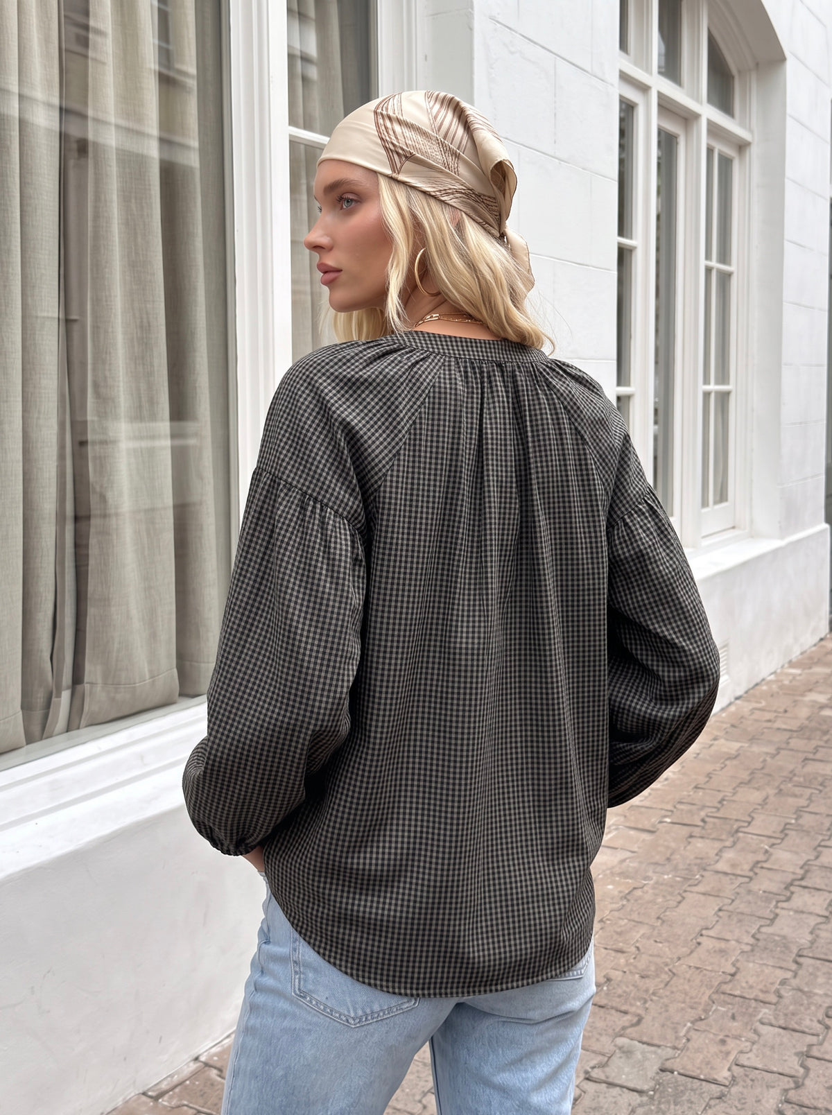 Casual Gingham Button Down Shirt