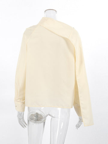 Elegant Asymmetric Split Sleeve Chiffon Blouse