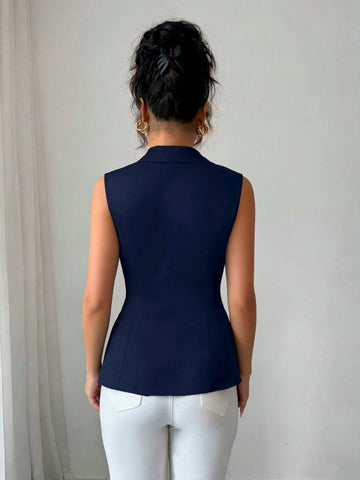 Tailored Slim Fit Sleeveless Blazer Vest