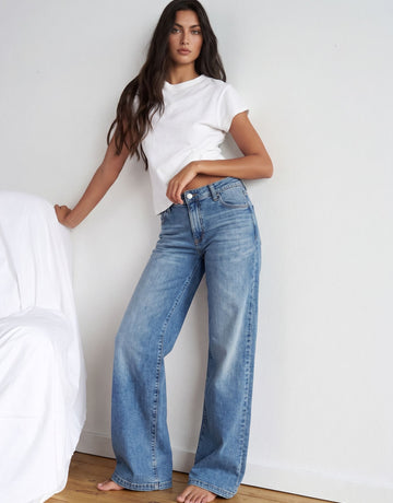 High Rise Relaxed Wide Leg Jeans