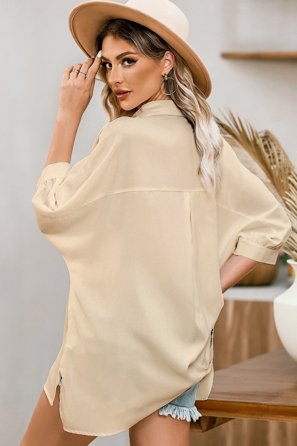 Casual Oversized Button Down Shirt