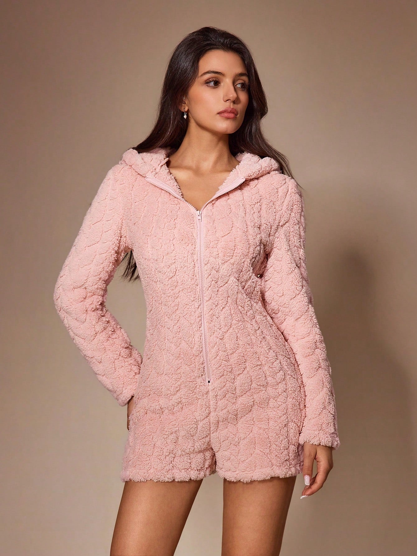 Cozy Plush Teddy Bear Romper Pajamas