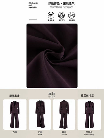 Tailored Peplum Wide Leg Pant Set