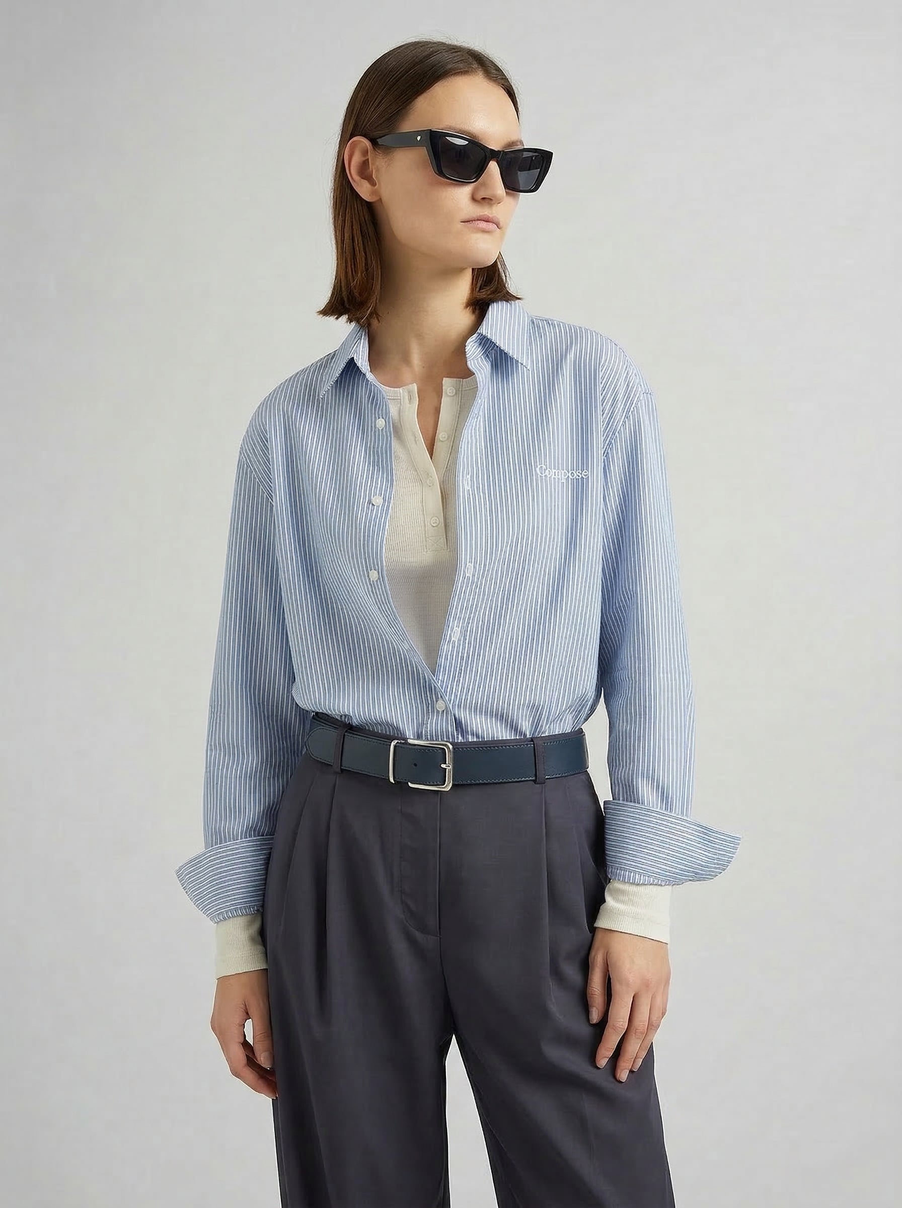 Pinstriped Cotton Shirt