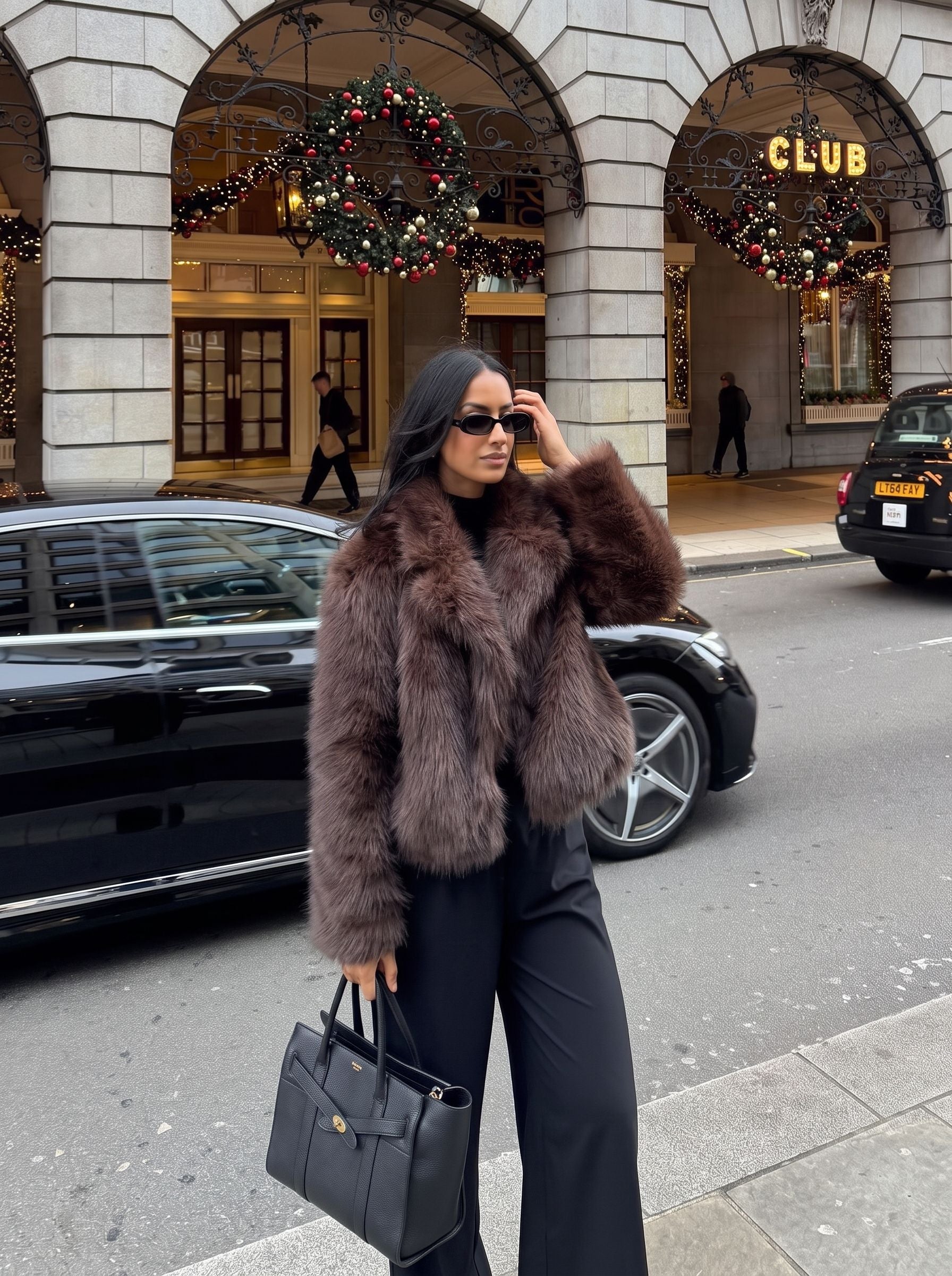 Cozy Cropped Faux Fur Coat